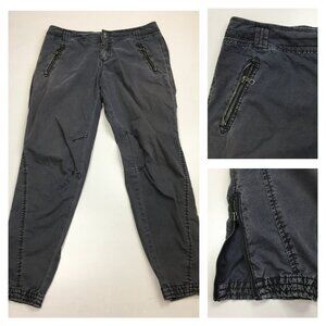 FREE PEOPLE Gray Zippered Pockets & Ankle Waist Detail Pant Jeans